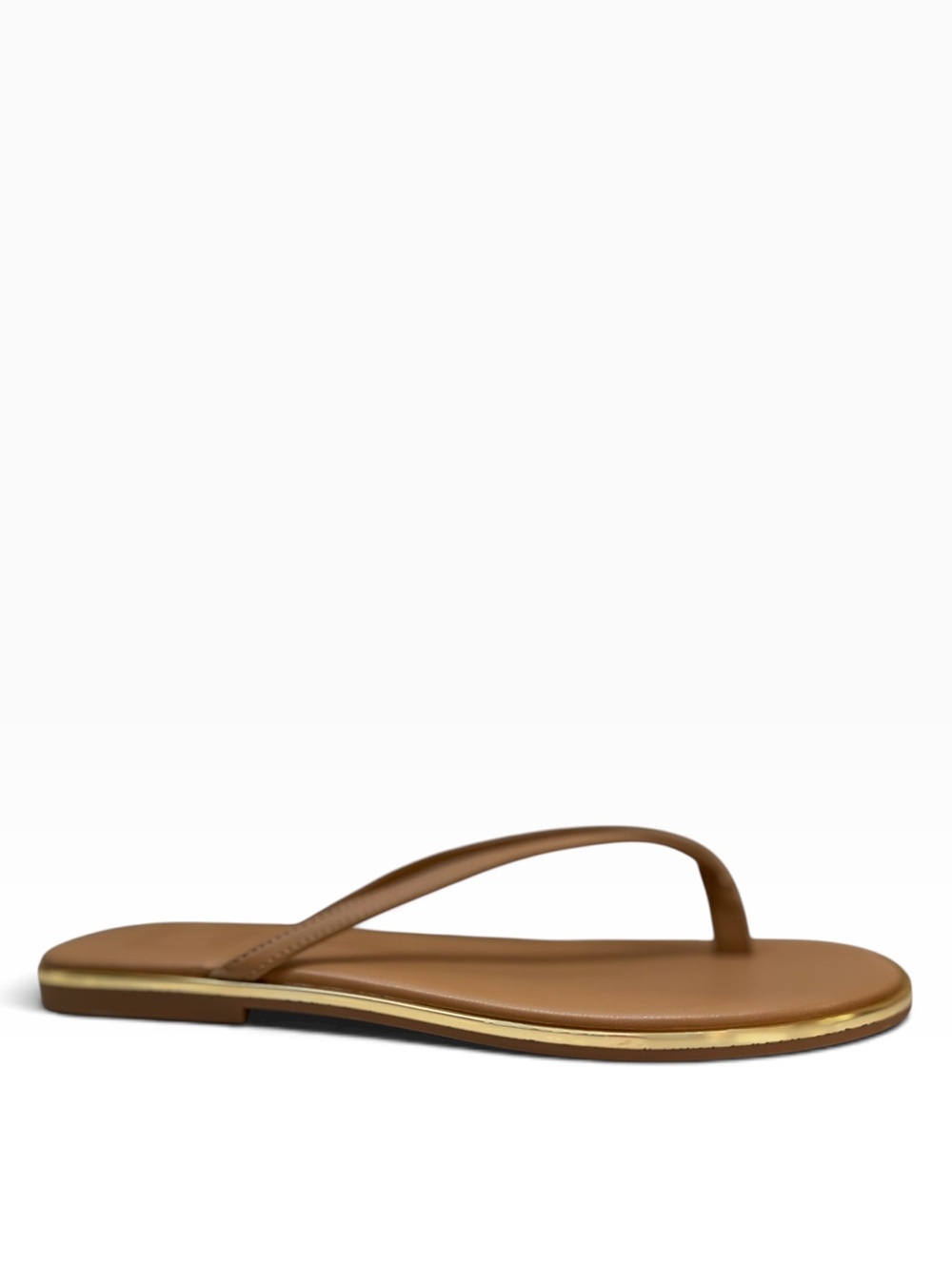 NWOT Dolce Vita Froyo Tan Gold Trim Thong Sandals Size 7 - Picture 12 of 13